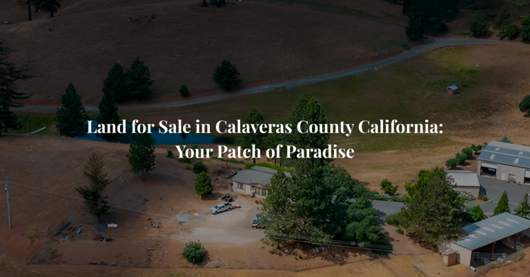 Land for Sale in Calaveras County California: Your Patch of Paradise